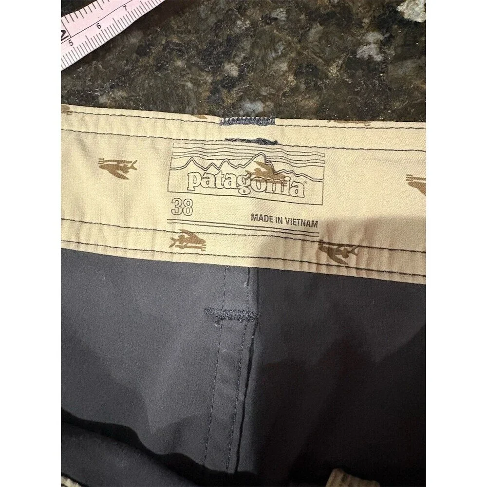 Patagonia Men's Chino Shorts Size 38 Gray Flat Front Outdoor Hiking - Picture 10 of 12